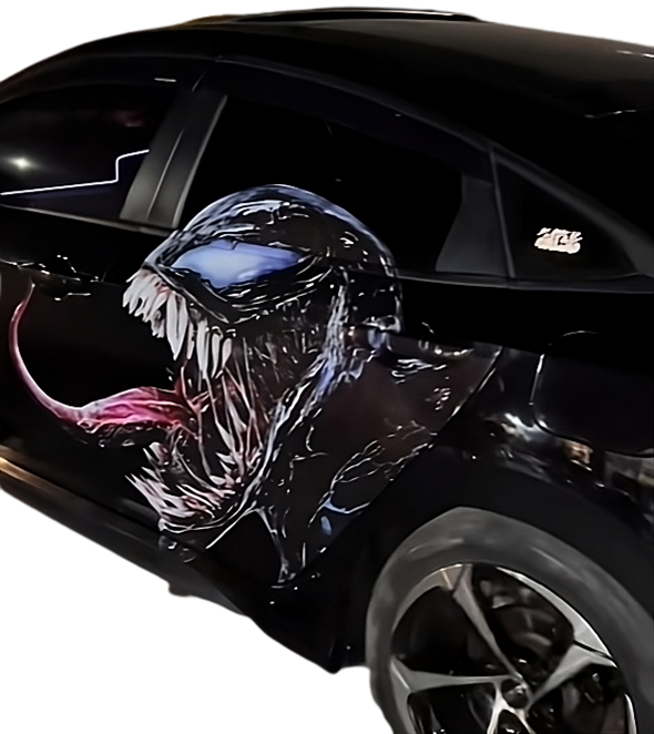 Venom Large Car Graphic Decal: NEW Design Vinyl Sticker for Car, Truck, or Wall, Side Graphic Large Decals, Large Venom Car Vinyl Decal