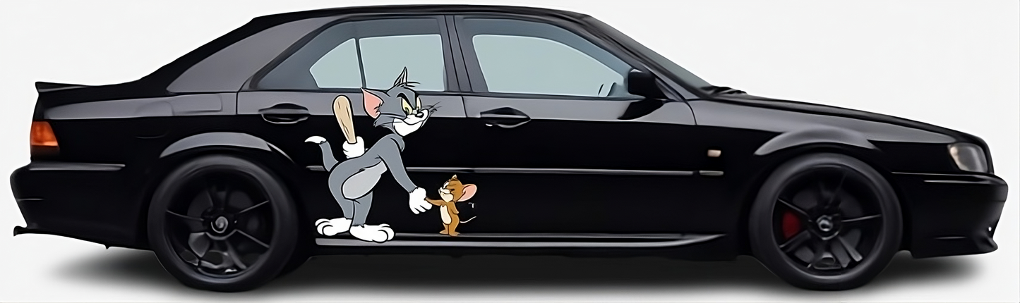 Tom and Jerry Decals - Buy 1, Get 1 FREE MYSTERY DECAL! Cute & Stylish Vinyl Stickers for Cars, Walls - Limited Time Offer!