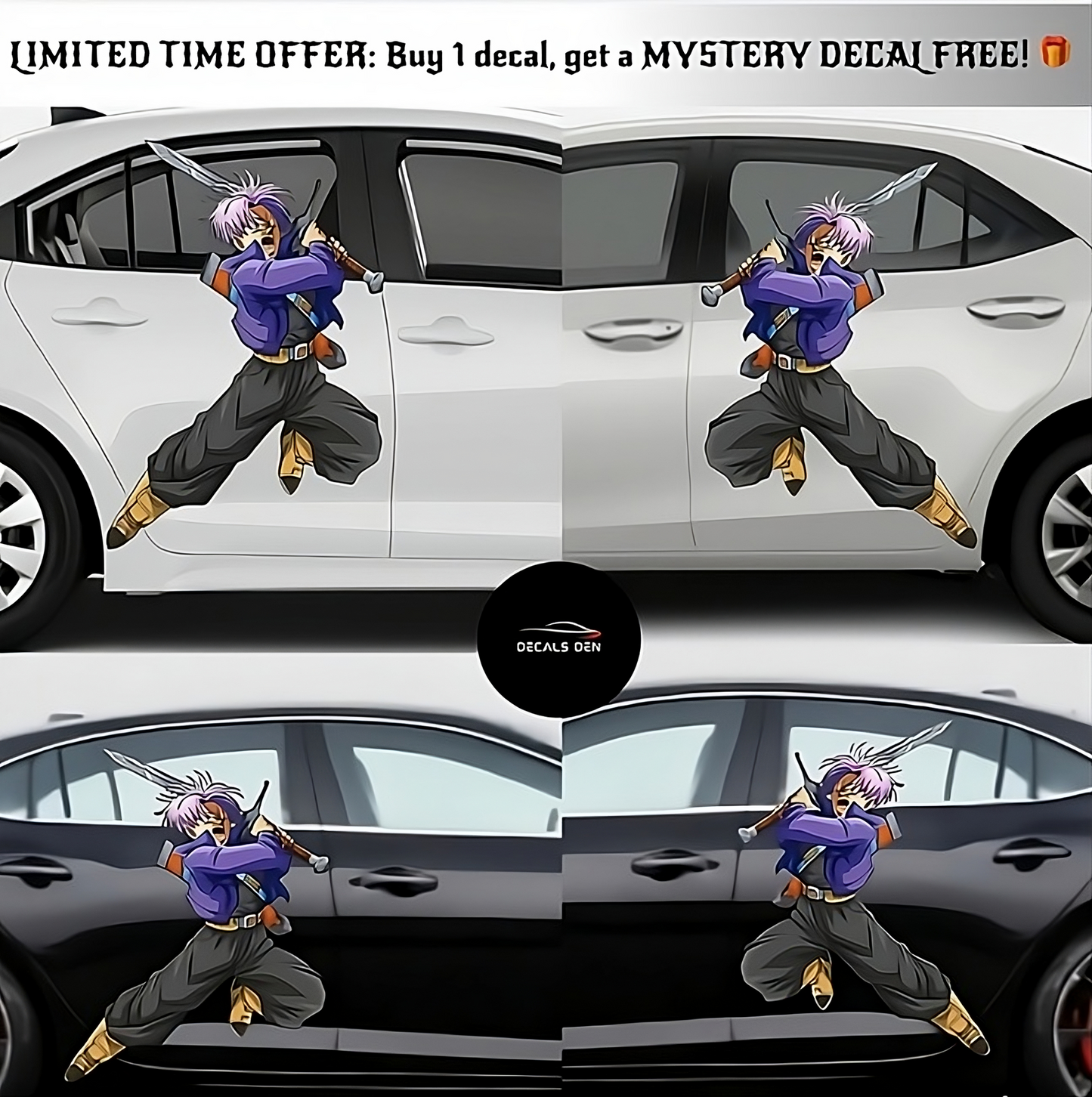 TRUNK DRAGON BALL Z Decal: NEW Design Large Car Graphic Decal, Vinyl Sticker for Car, Truck, or Wall, Universal Size, Eye Catching Decal