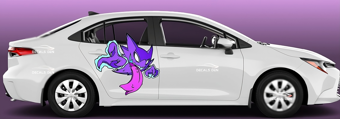 Pokemon Gengar Decal: NEW Design Large Car Graphic Decal, Vinyl Sticker for Car, Truck, or Wall, Universal Size, Eye Catching Decal