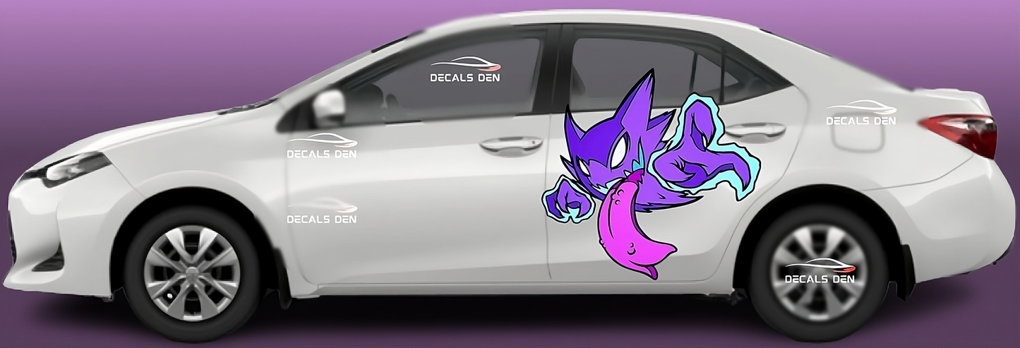 Pokemon Gengar Decal: NEW Design Large Car Graphic Decal, Vinyl Sticker for Car, Truck, or Wall, Universal Size, Eye Catching Decal