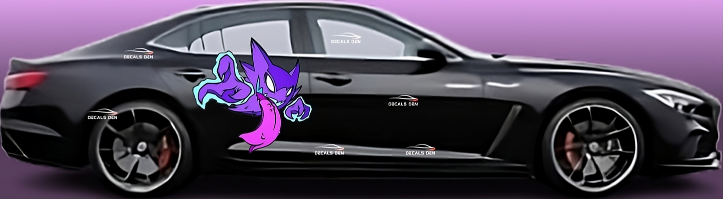 Pokemon Gengar Decal: NEW Design Large Car Graphic Decal, Vinyl Sticker for Car, Truck, or Wall, Universal Size, Eye Catching Decal