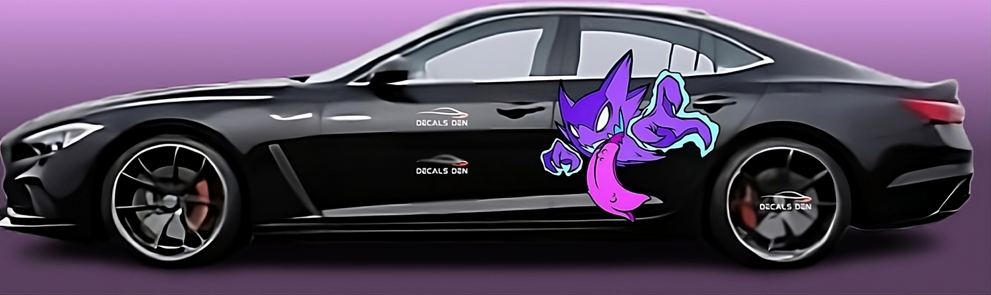 Pokemon Gengar Decal: NEW Design Large Car Graphic Decal, Vinyl Sticker for Car, Truck, or Wall, Universal Size, Eye Catching Decal