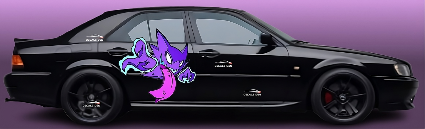 Pokemon Gengar Decal: NEW Design Large Car Graphic Decal, Vinyl Sticker for Car, Truck, or Wall, Universal Size, Eye Catching Decal