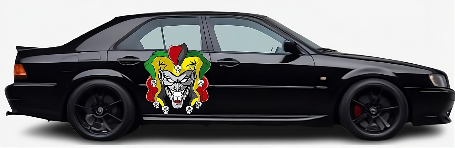 Clown Vinyl Decal - NEW Design for Car, Truck, Wall - Large Universal Size, Eye-Catching Joker Graphic - Premium Vinyl Decal