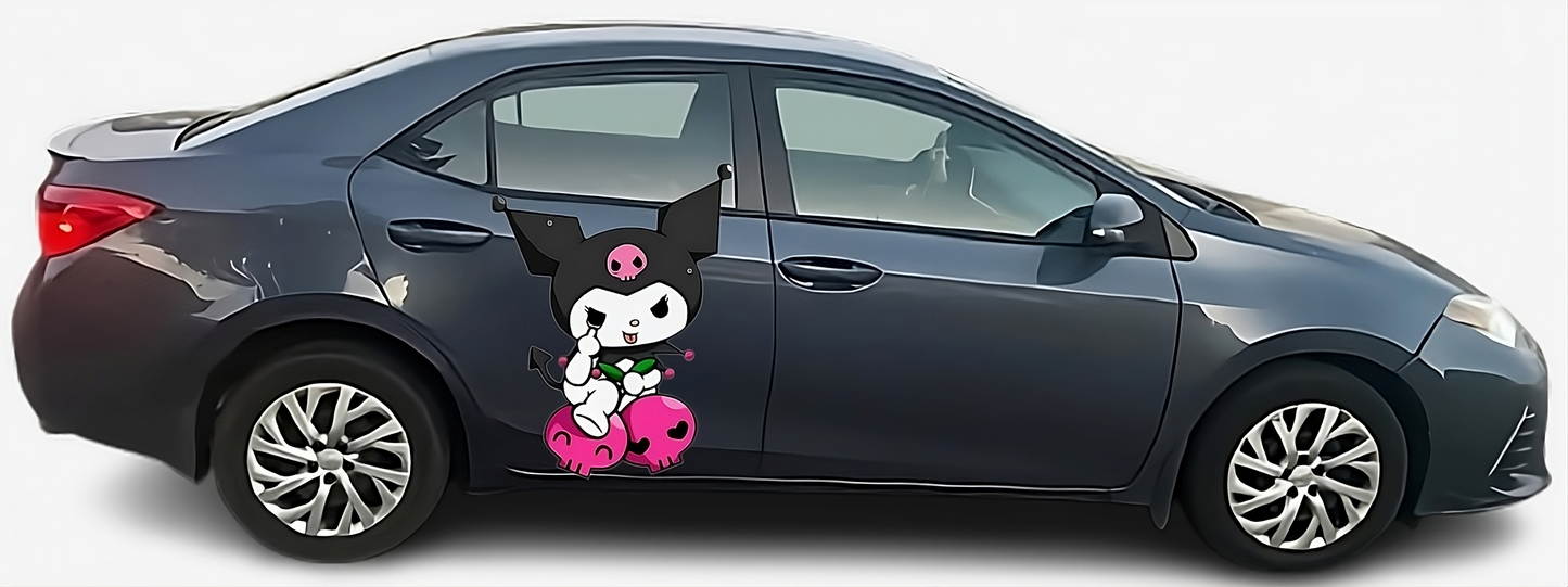 Kuromi Hello Kitty Decals - Buy 1 Get 1 FREE! Cute & Stylish Vinyl Stickers for Cars, Walls - Limited Time Offer!