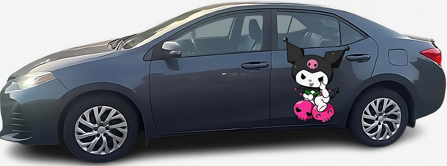 Kuromi Hello Kitty Decals - Buy 1 Get 1 FREE! Cute & Stylish Vinyl Stickers for Cars, Walls - Limited Time Offer!