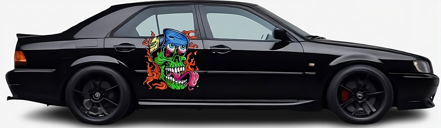 Zombie Skull Brain Decals - Buy 1 Get 1 FREE! Cute & Stylish Vinyl Stickers for Cars, Walls - Limited Time Offer!