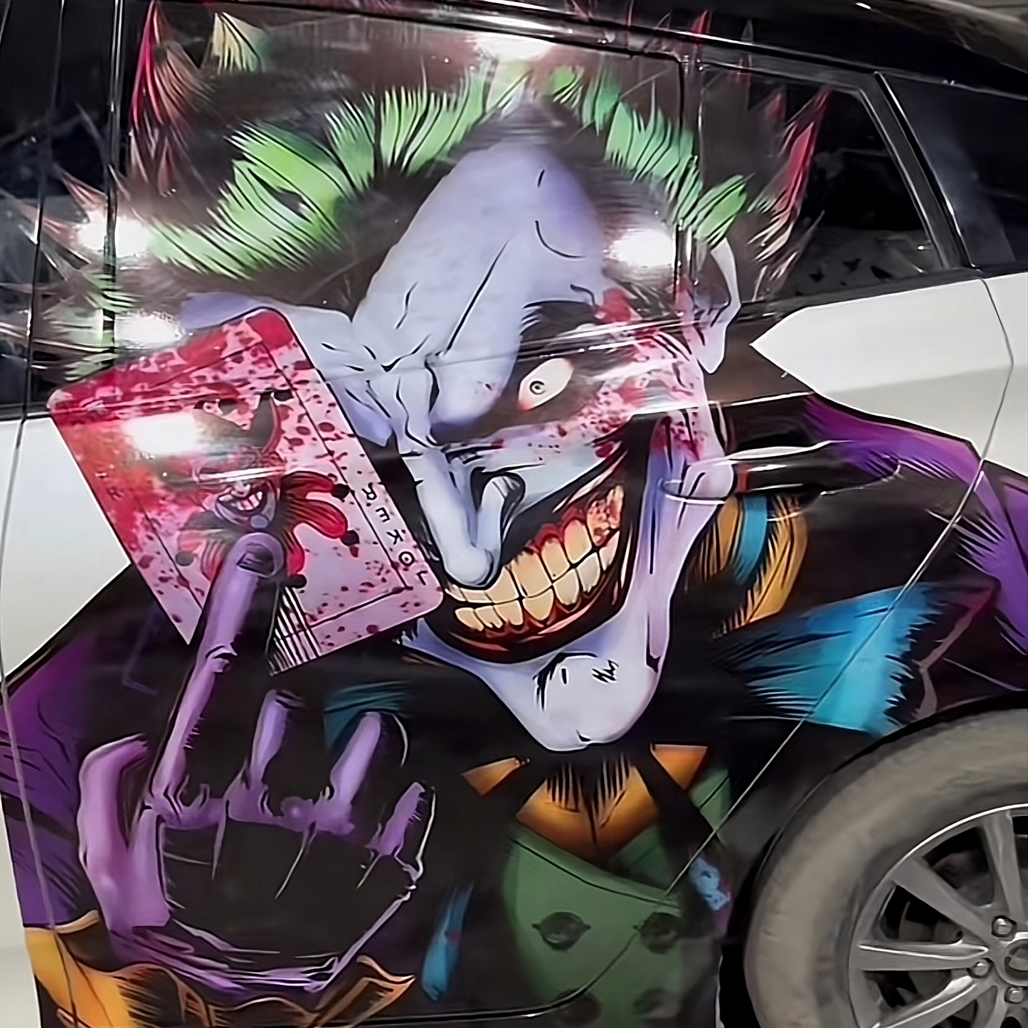 Joker Carnage Decal: NEW Design Large Car Graphic Decal, Vinyl Sticker for Car, Truck, or Wall, Universal Size, Eye Catching Decal