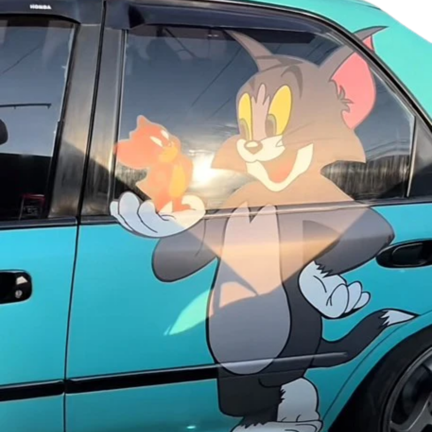 Large Tom and Jerry Vinyl Decal Sticker for Car, Truck, or Wall | Removable | Cartoon Decals | Side Decals