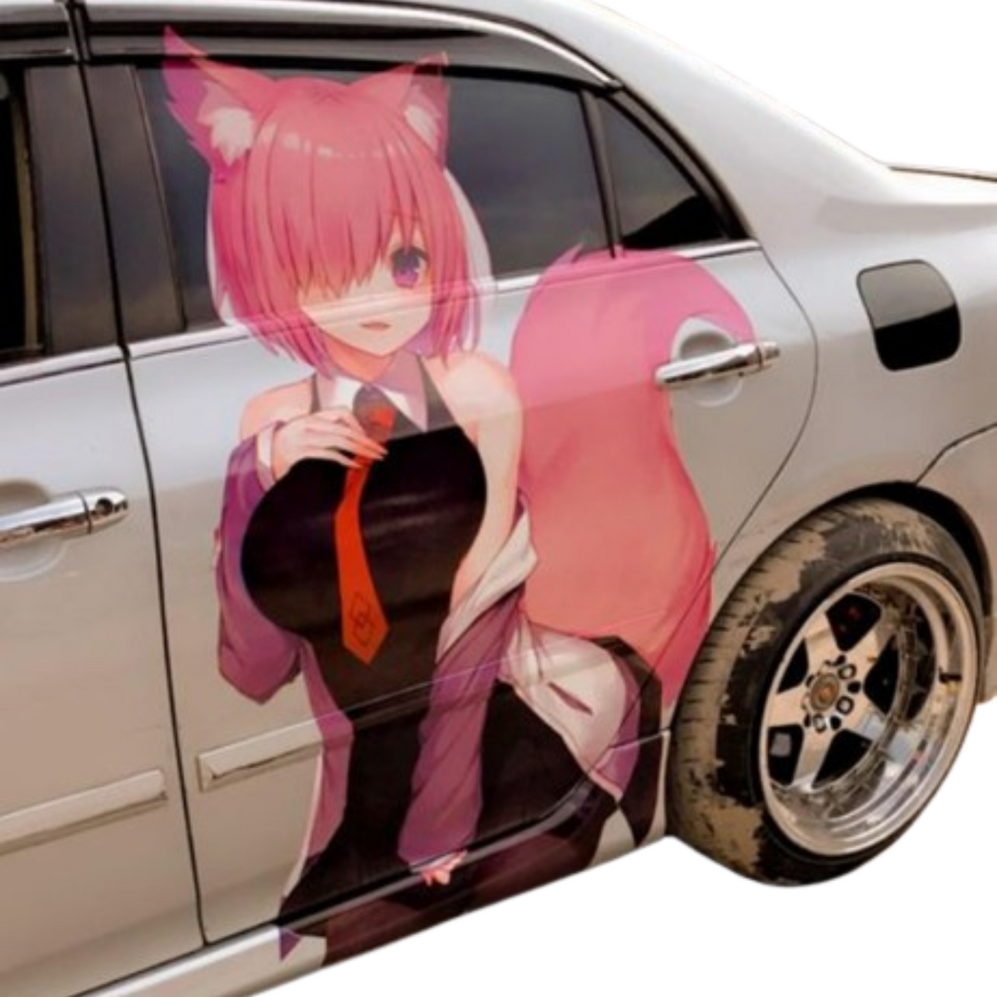 Large Anime Tamamo Cat Vinyl Decal Sticker for Car, Truck, or Wall |  Anime Decals | Side Decals