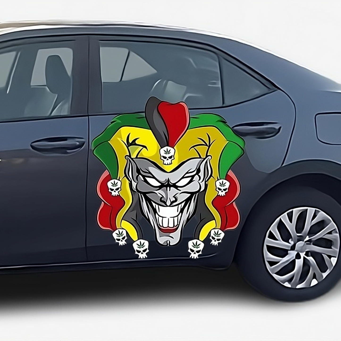 Clown Vinyl Decal - NEW Design for Car, Truck, Wall - Large Universal Size, Eye-Catching Joker Graphic - Premium Vinyl Decal